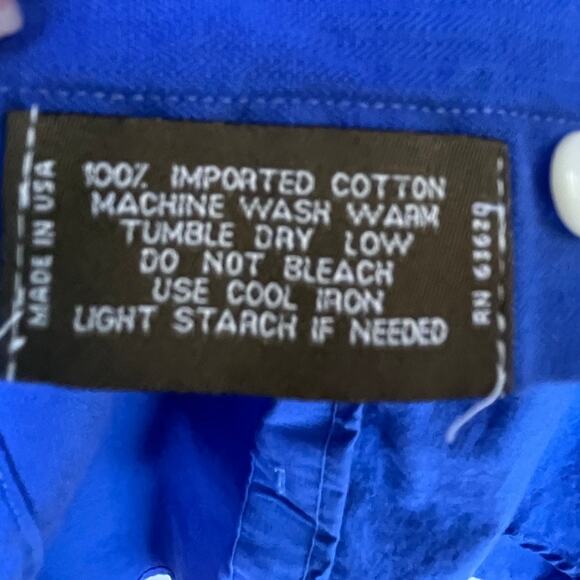 Gitman Bros. Blue Button Down Preppy Lightweight Shirt - Men's Size Large - Picture 5 of 7